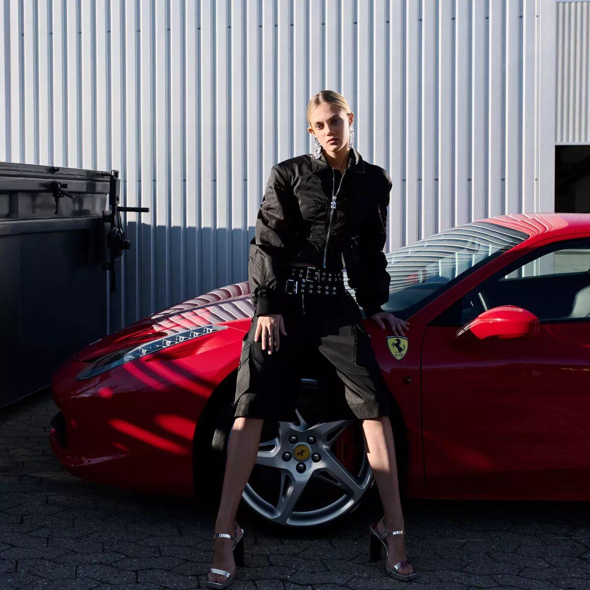 Alba Larsen editorial shoot with Ferrari